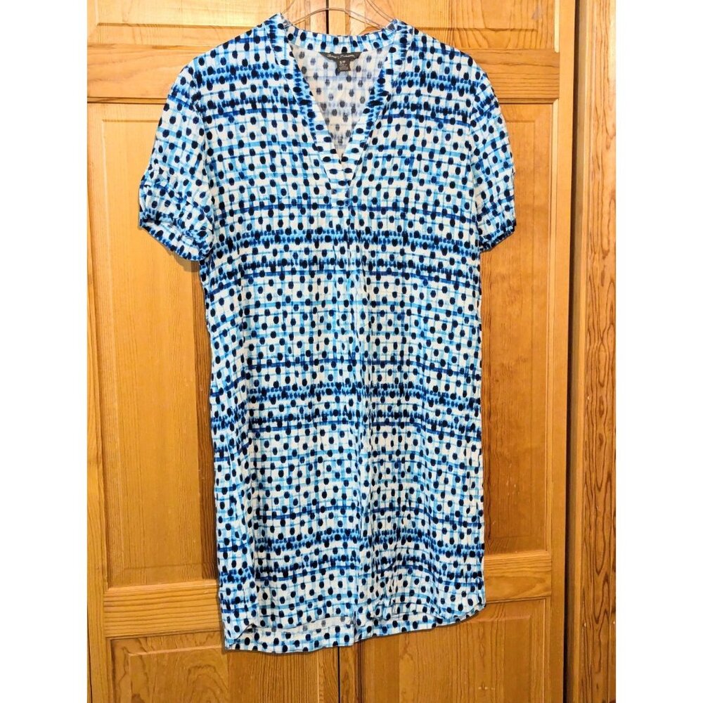 Tommy Bahama Women's Size SP Blue & White Beach Cover Up Pullover Resort $128